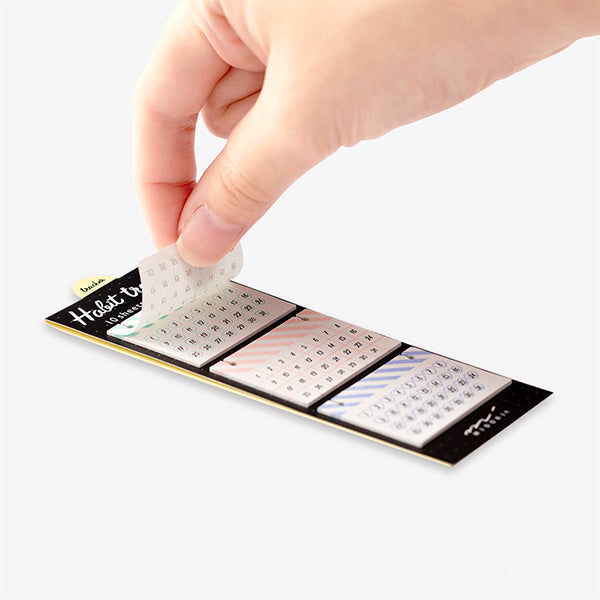 Midori Habit Tracker Sticky Notes - Striped