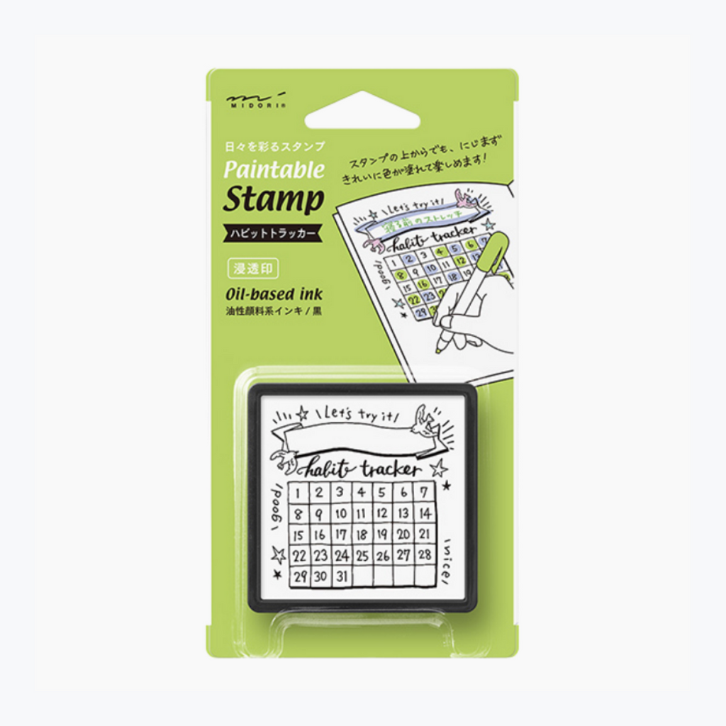 Midori Paintable Stamp - Pre-Inked - Habit Tracker