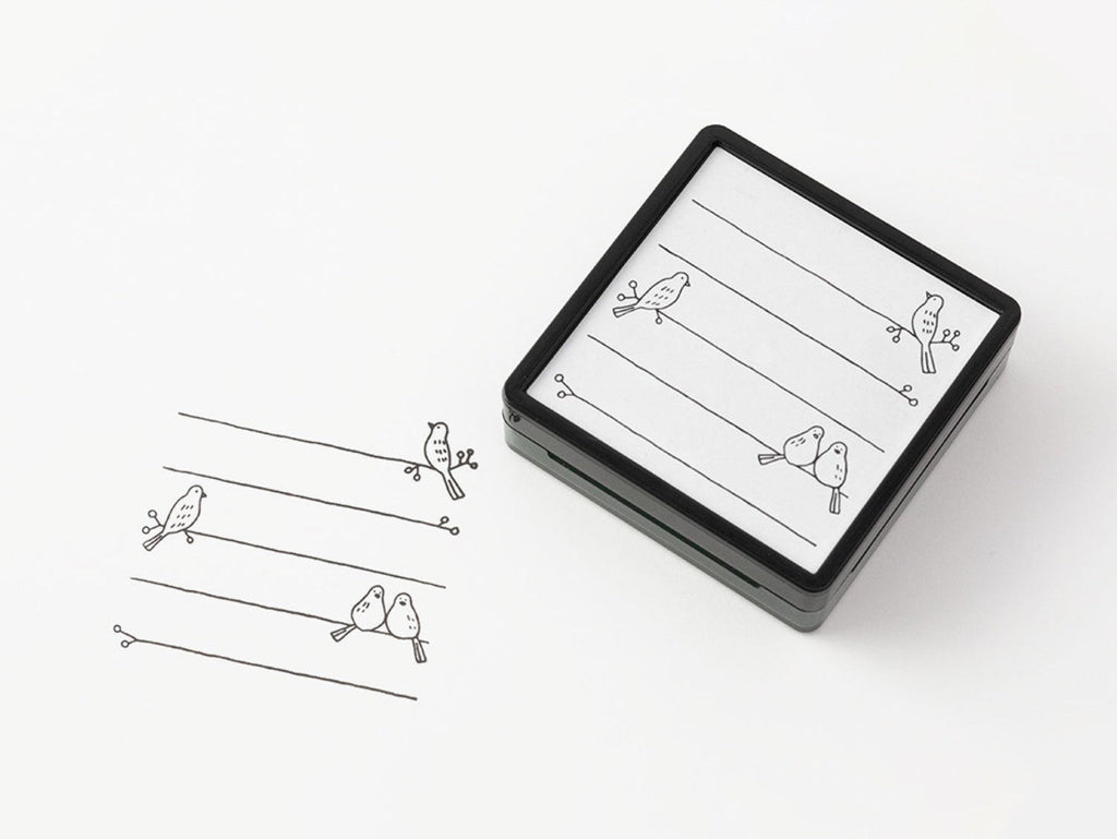 Midori Paintable Stamp - Pre-Inked - Lined