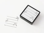 Midori Paintable Stamp - Pre-Inked - Lined