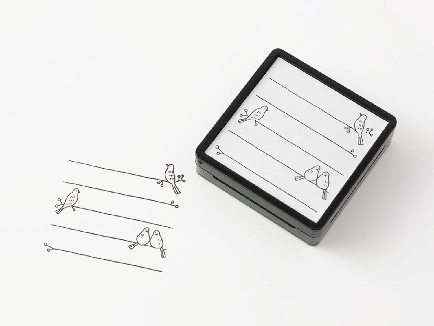 Midori Paintable Stamp - Pre-Inked - Lined