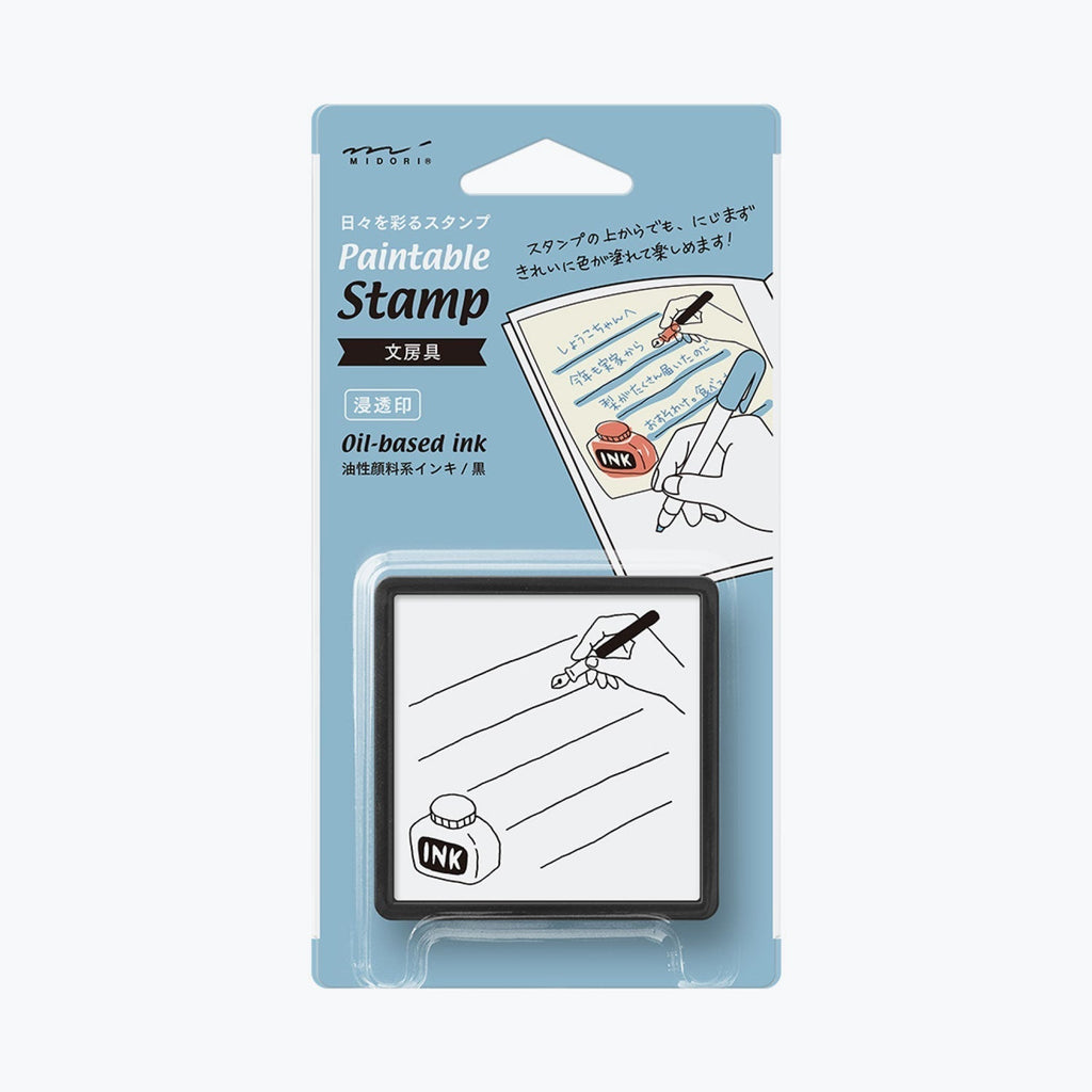 Midori Paintable Stamp - Pre-Inked - Note