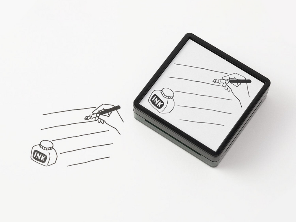 Midori Paintable Stamp - Pre-Inked - Note