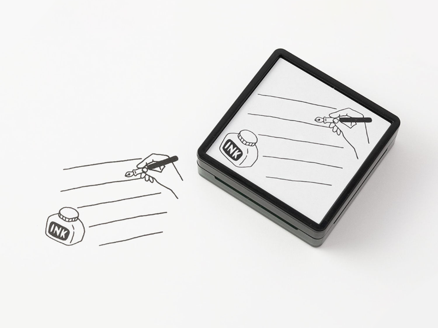 Midori Paintable Stamp - Pre-Inked - Note