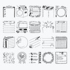 Midori Paintable Stamp - Pre-Inked - Reading List