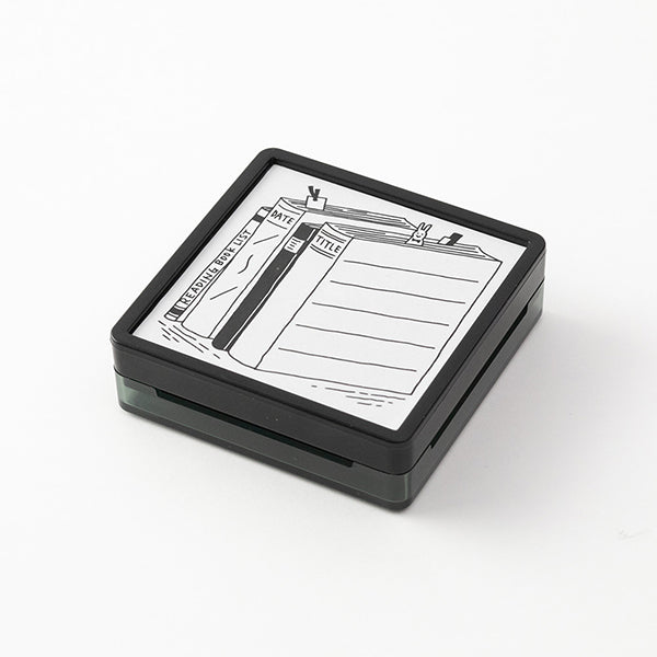Midori Paintable Stamp - Pre-Inked - Reading List
