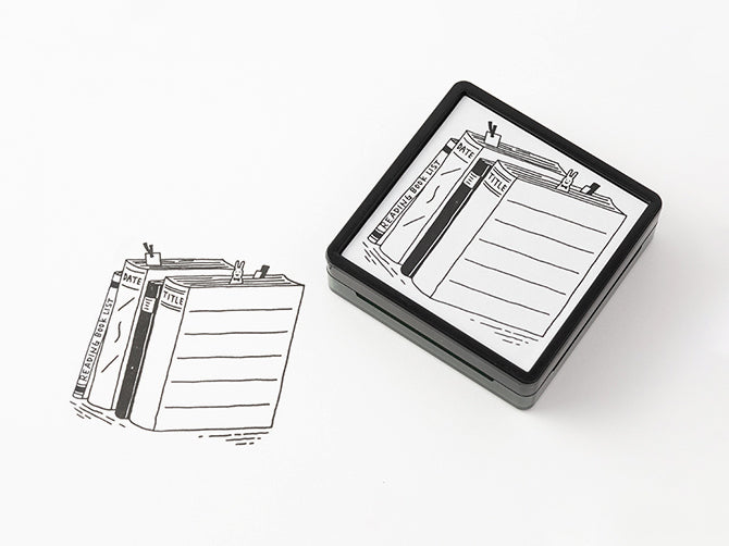 Midori Paintable Stamp - Pre-Inked - Reading List