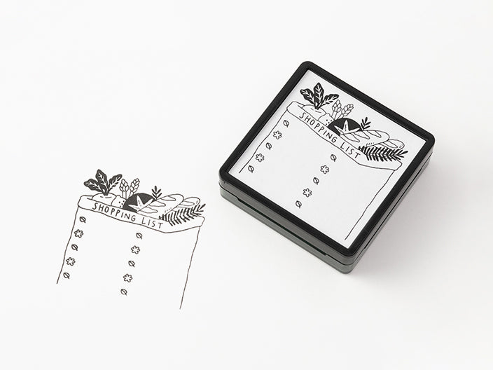Midori Paintable Stamp - Pre-Inked - Shopping List