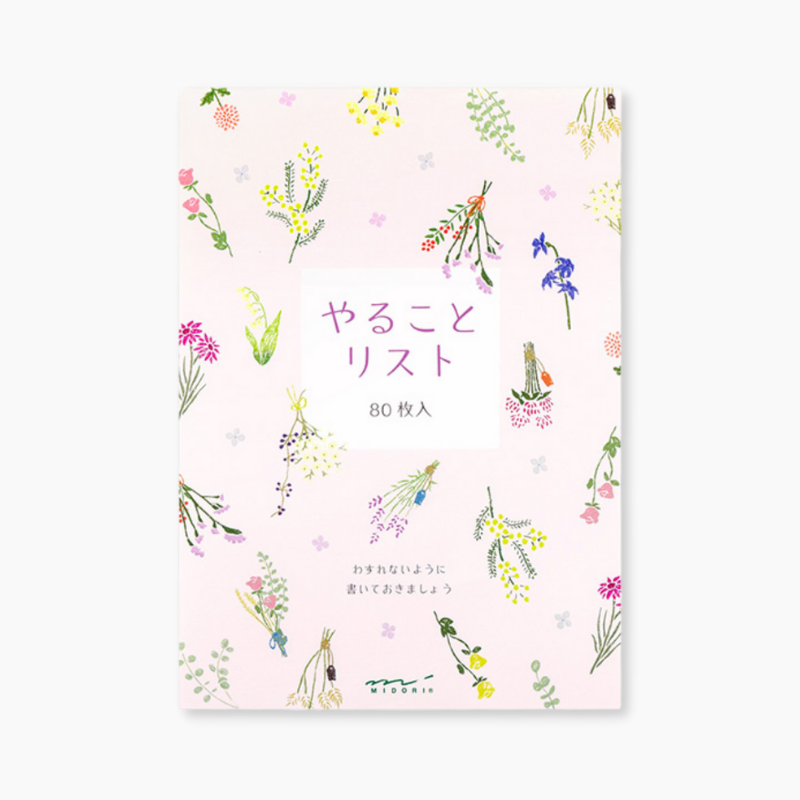 Midori To-Do List Memo Pad - Dried Flowers