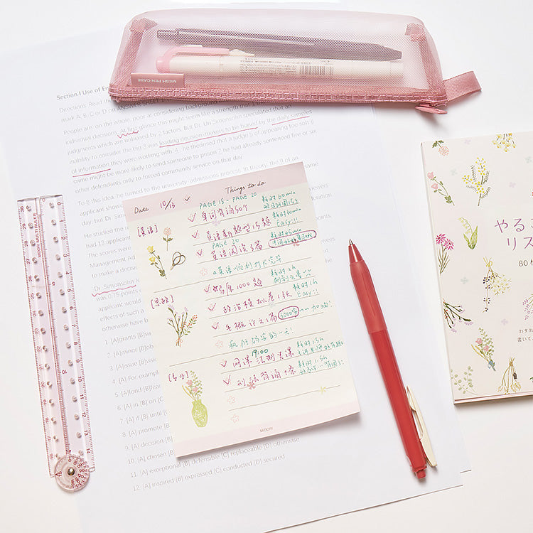 Midori To-Do List Memo Pad - Dried Flowers