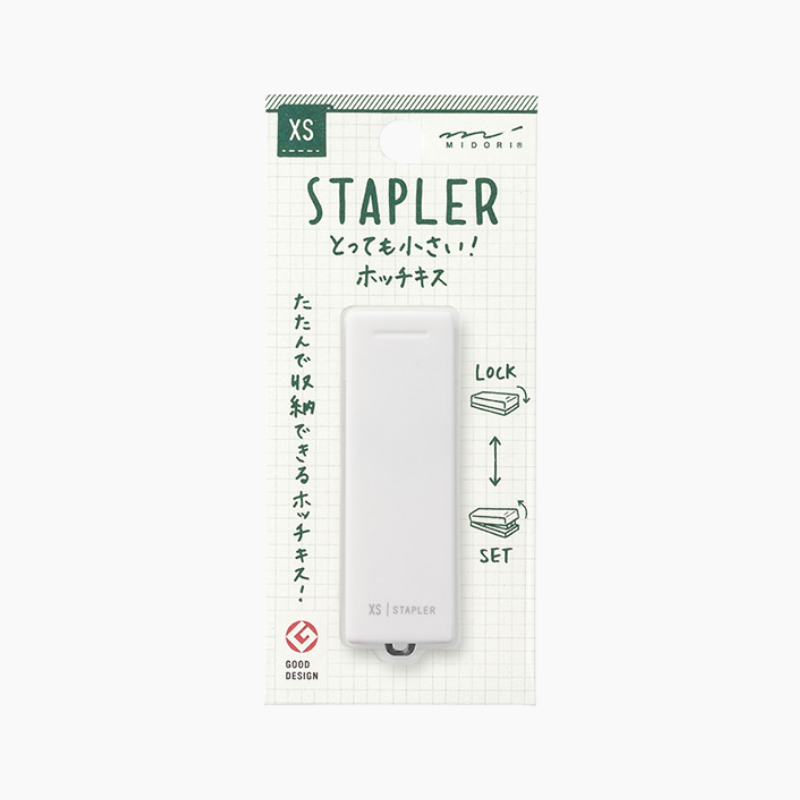 Midori Compact Stapler - White