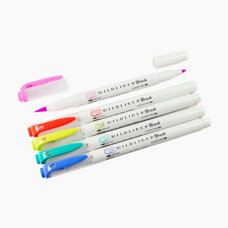 Mildliner Brush Pen Set - Fine Colors