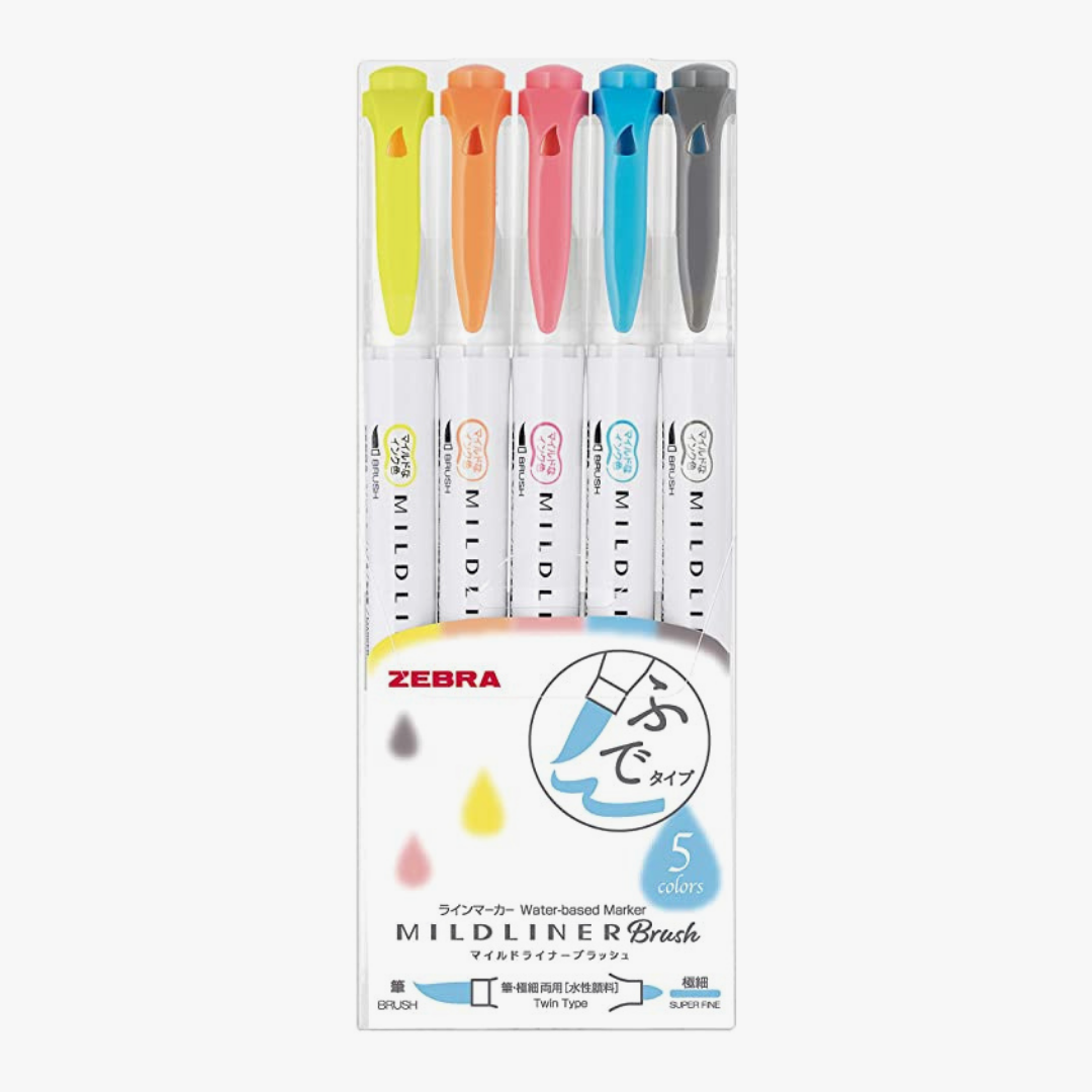 Mildliner Brush Pen Set - Rare Colors