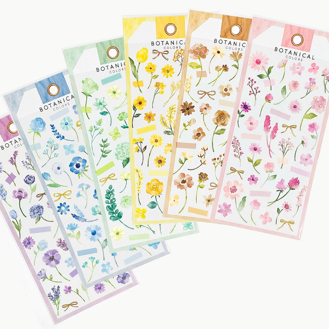 Mind Wave Botanical Colors Floral Stickers