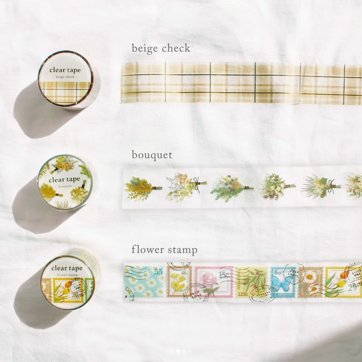 Mind Wave Clear Masking Tape - Bouquet