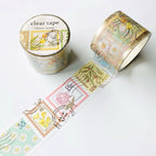 Mind Wave Clear Masking Tape - Flower Stamp