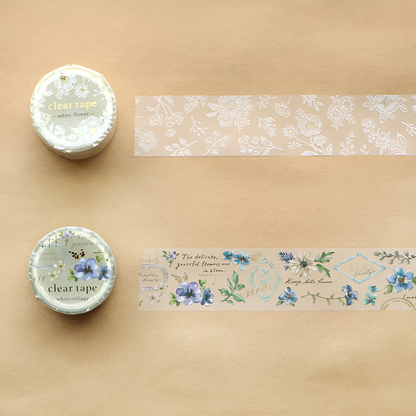 Mind Wave Clear Masking Tape - Whity Collage