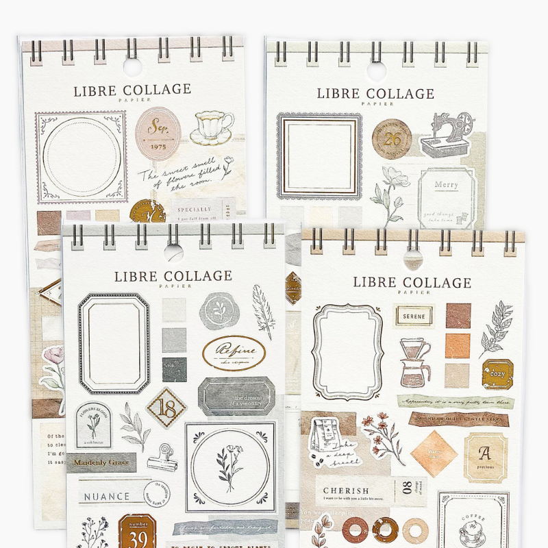 Mind Wave Collage Libre Papier Stickers