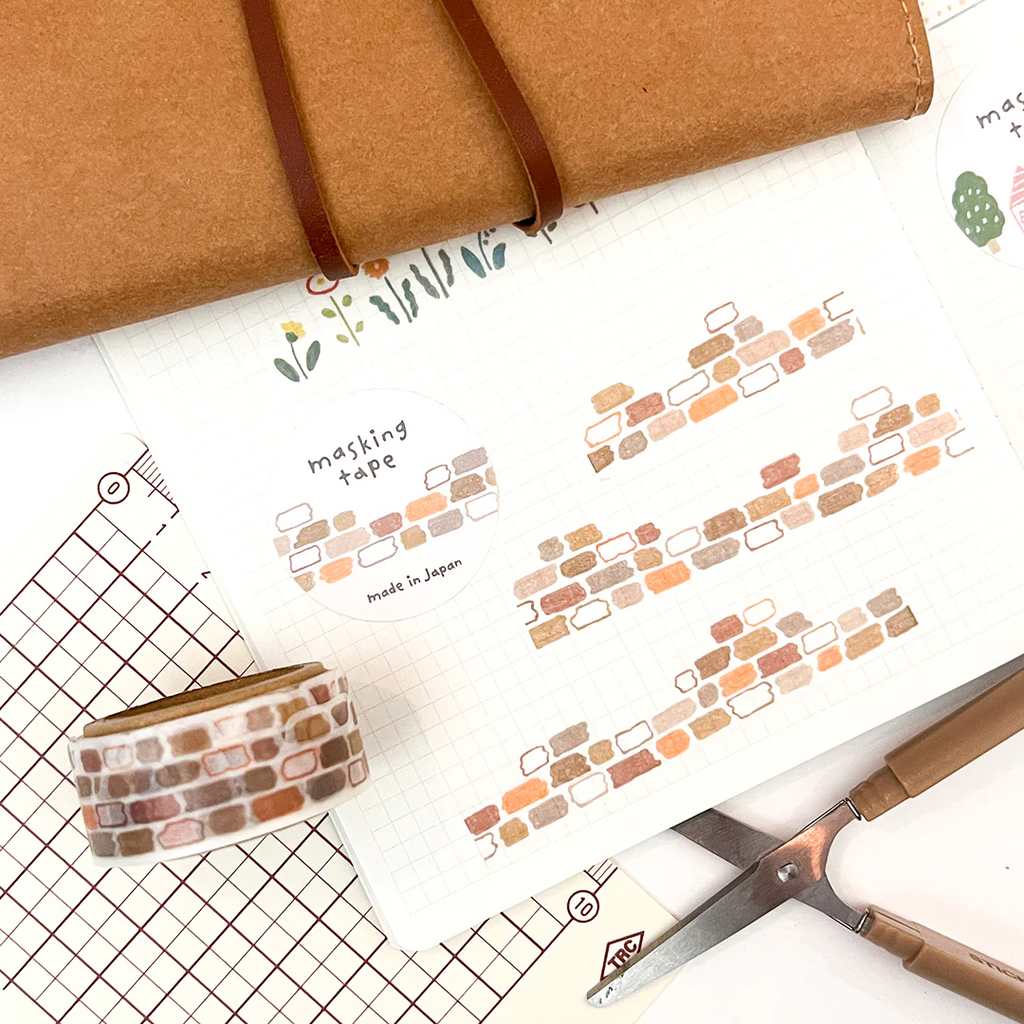 Mind Wave Die-Cut Masking Tape - Bricks