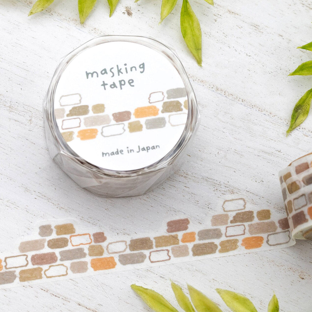 Mind Wave Die-Cut Masking Tape - Bricks