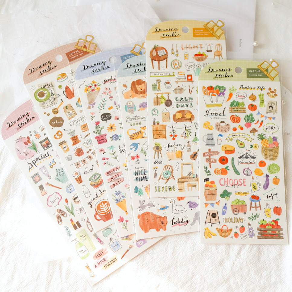 Mind Wave Drawing Stickers - Market