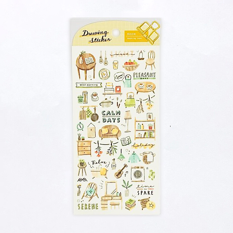 Mind Wave Drawing Stickers - Room