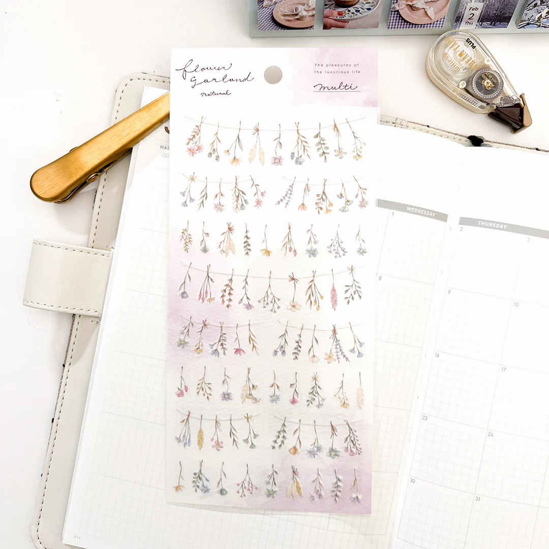 Mind Wave Flower Garland Stickers