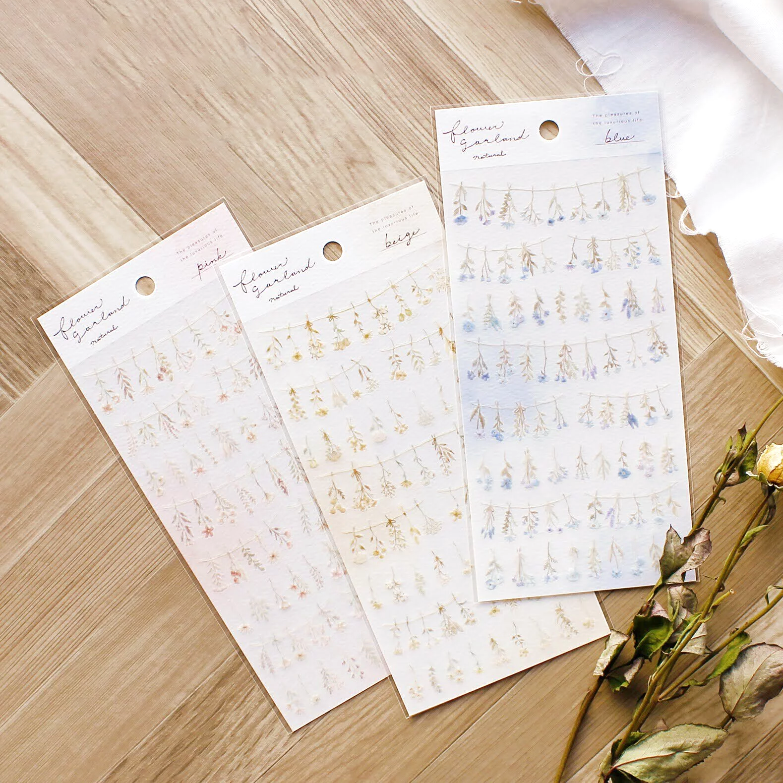 Mind Wave Flower Garland Stickers