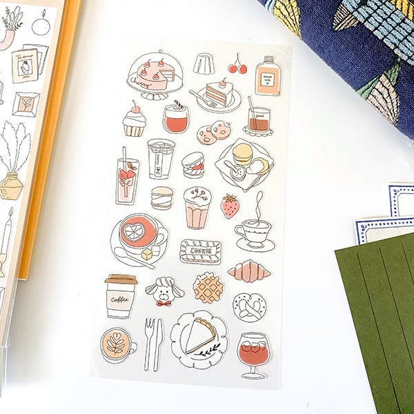 Mind Wave Lifeful Illust Stickers - Cafe