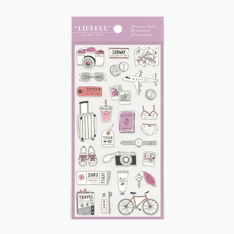 Mind Wave Lifeful Illust Stickers - Travel