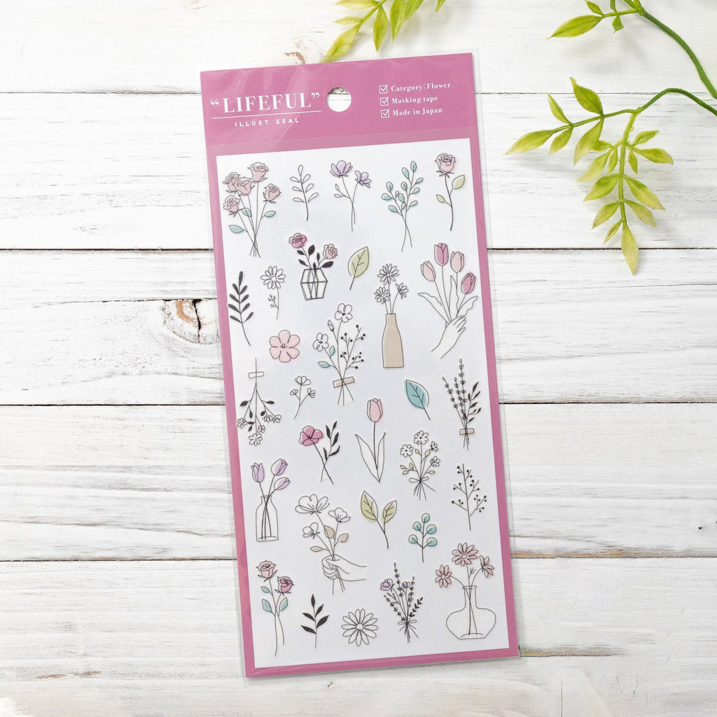 Mind Wave Lifeful Illust Stickers - Flowers