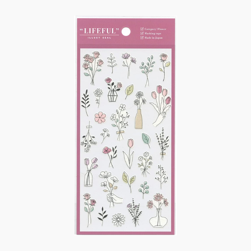 Mind Wave Lifeful Illust Stickers - Flowers