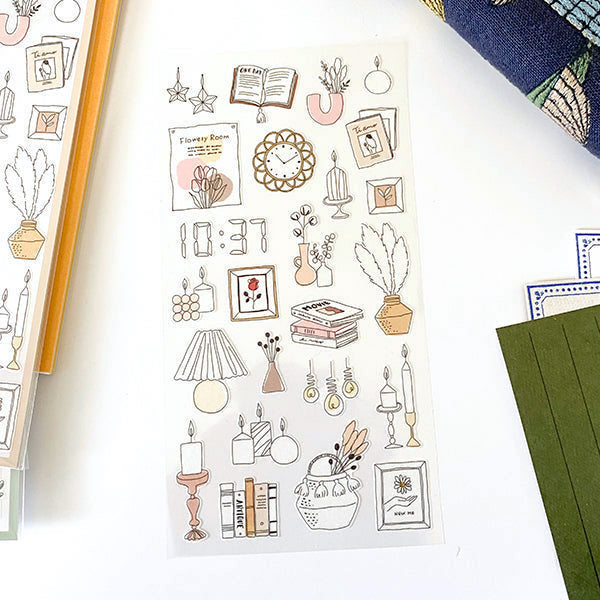 Mind Wave Lifeful Illust Stickers - Interior Design
