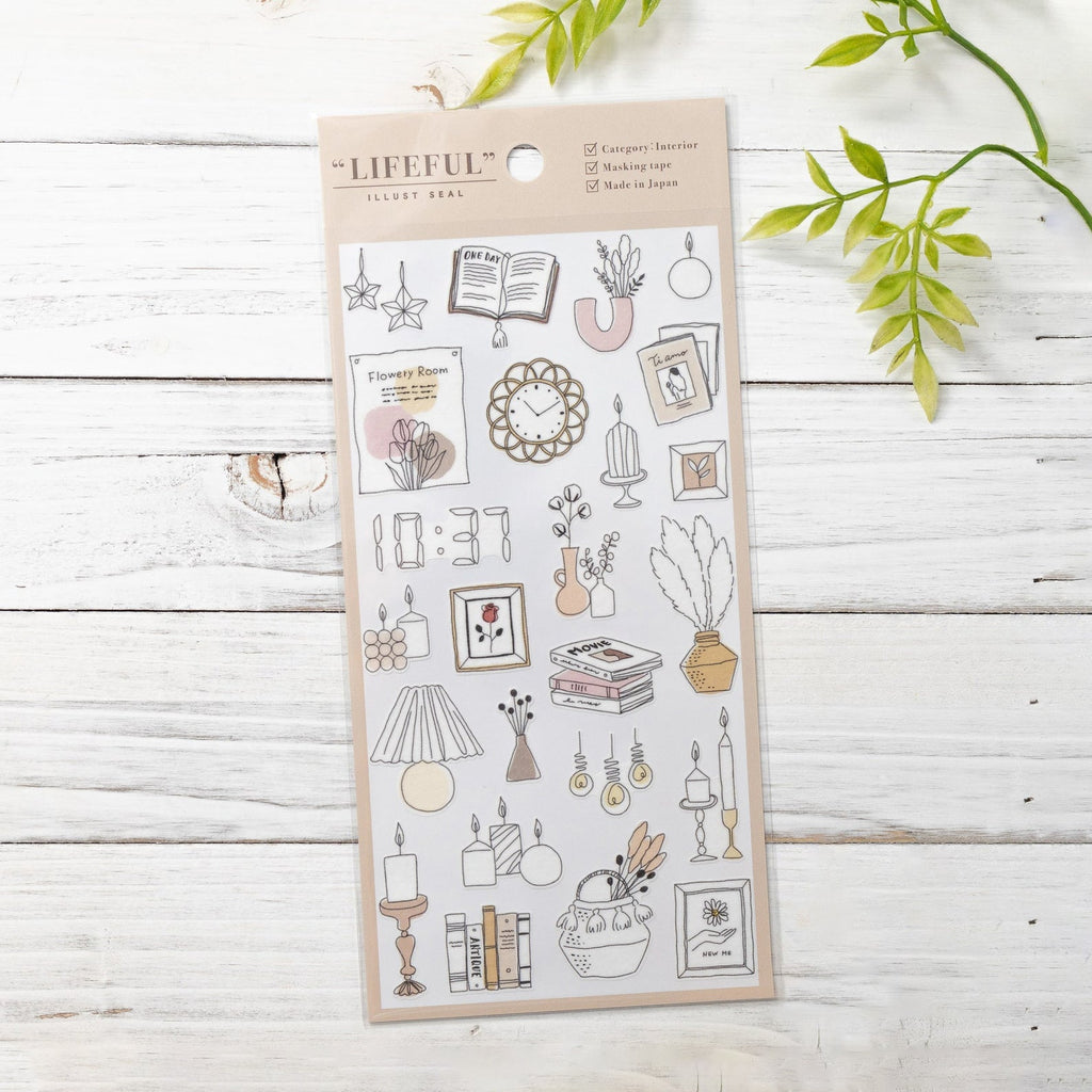 Mind Wave Lifeful Illust Stickers - Interior Design