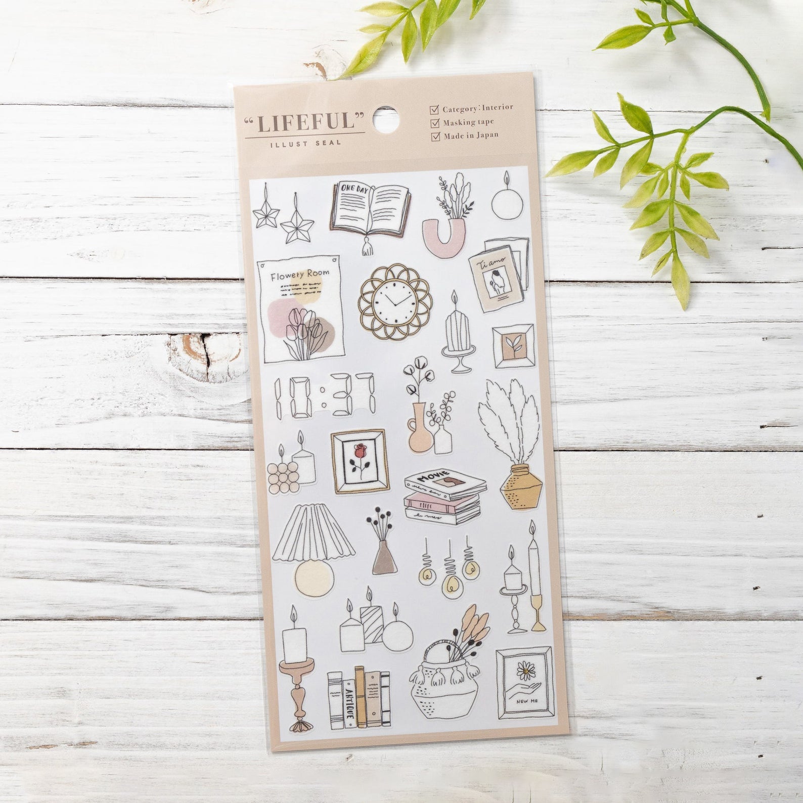 Mind Wave Lifeful Illust Stickers - Interior Design