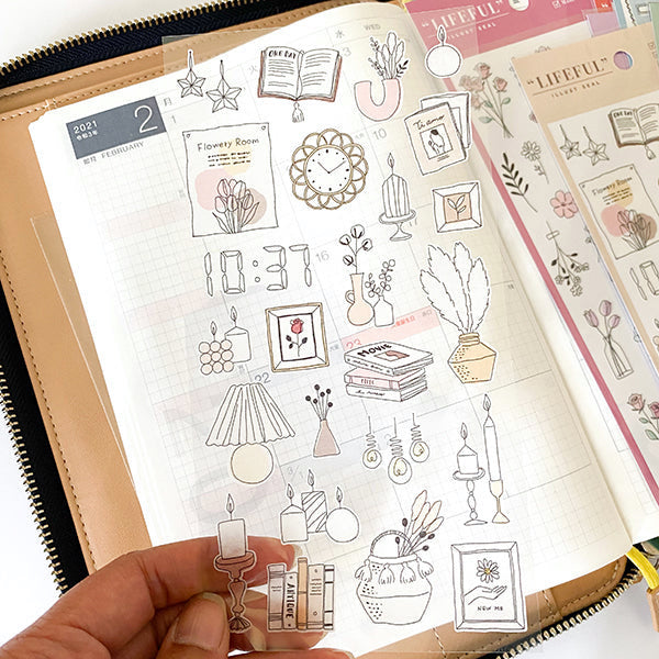 Mind Wave Lifeful Illust Stickers - Interior Design