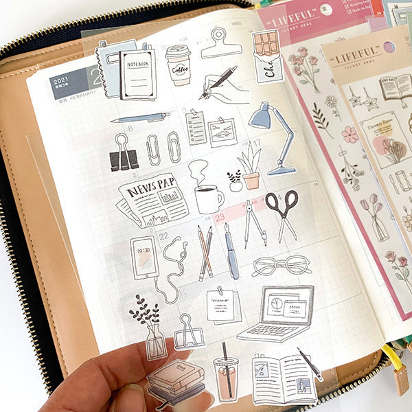 Mind Wave Lifeful Illust Stickers - Study Life
