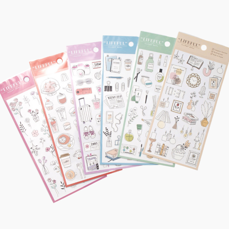 Mind Wave Lifeful Illust Stickers - Study Life
