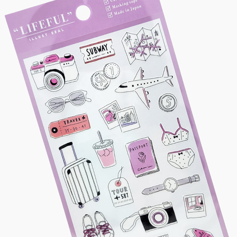 Mind Wave Lifeful Illust Stickers - Travel