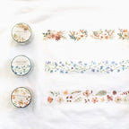 Mind Wave Lyric Series Clear Washi Tape - Blue Flowers