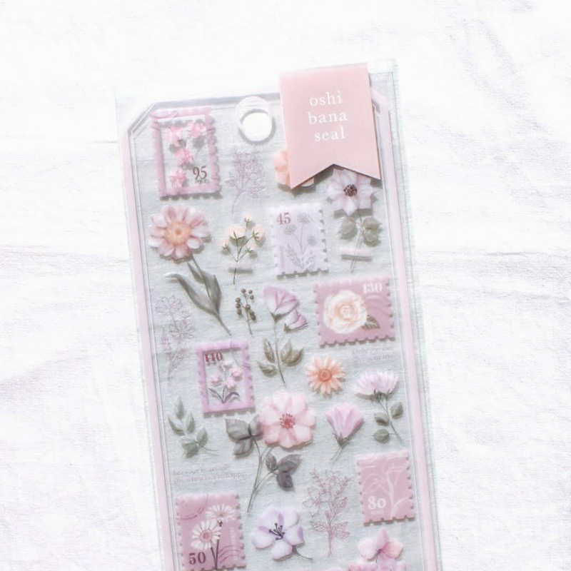 Mind Wave Oshibana Floral Stamp Stickers - New Colors
