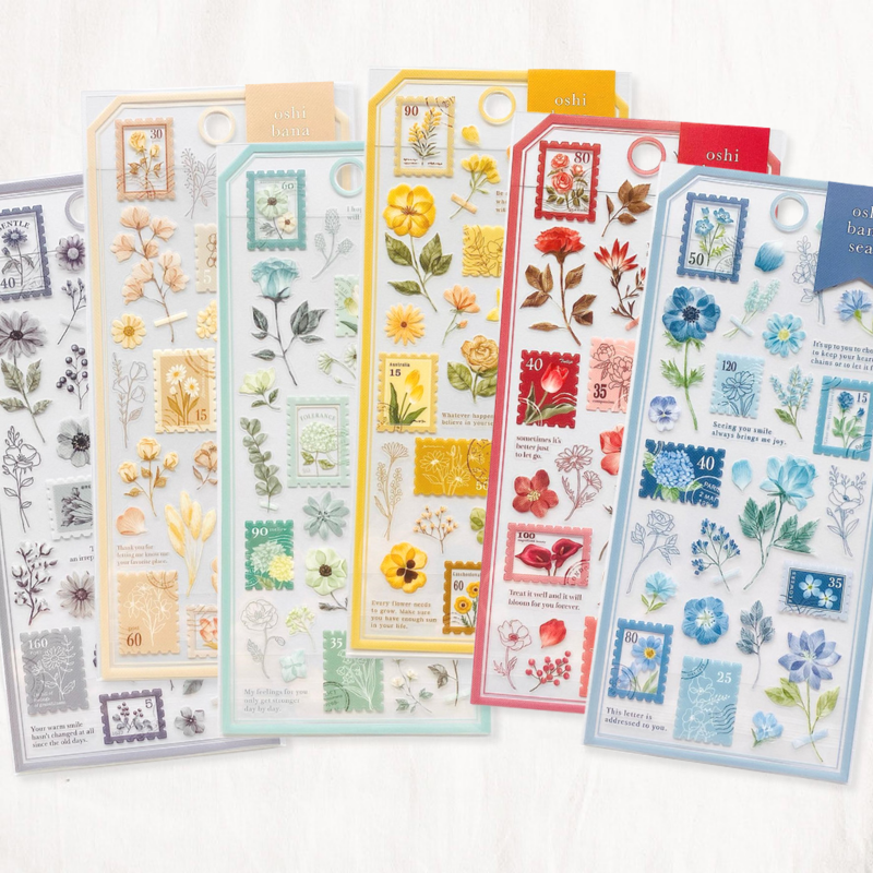 Mind Wave Oshibana Floral Stamp Stickers