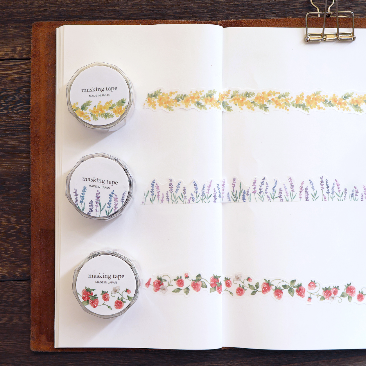 Mind Wave Palette Series Die-Cut Masking Tape - Strawberries