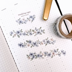 Mind Wave Palette Series Masking Tape - Blue Flowers