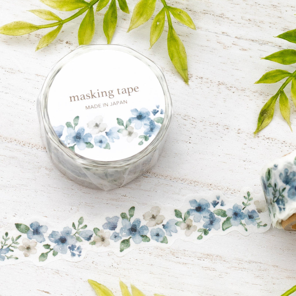 Mind Wave Palette Series Masking Tape - Blue Flowers