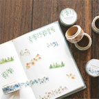 Mind Wave Palette Series Masking Tape - Blue Flowers
