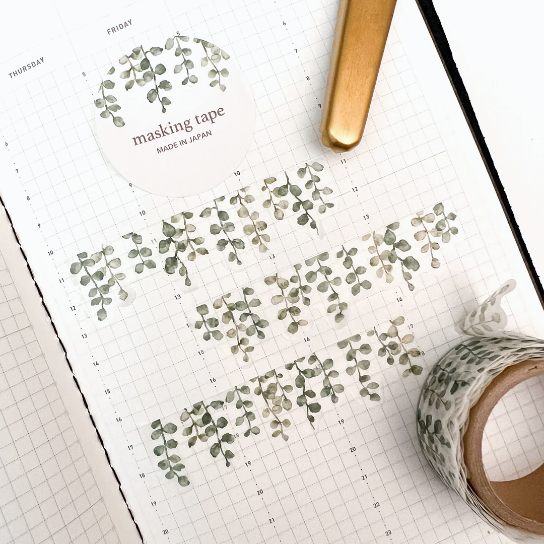 Mind Wave Palette Series Masking Tape - Green Leaves