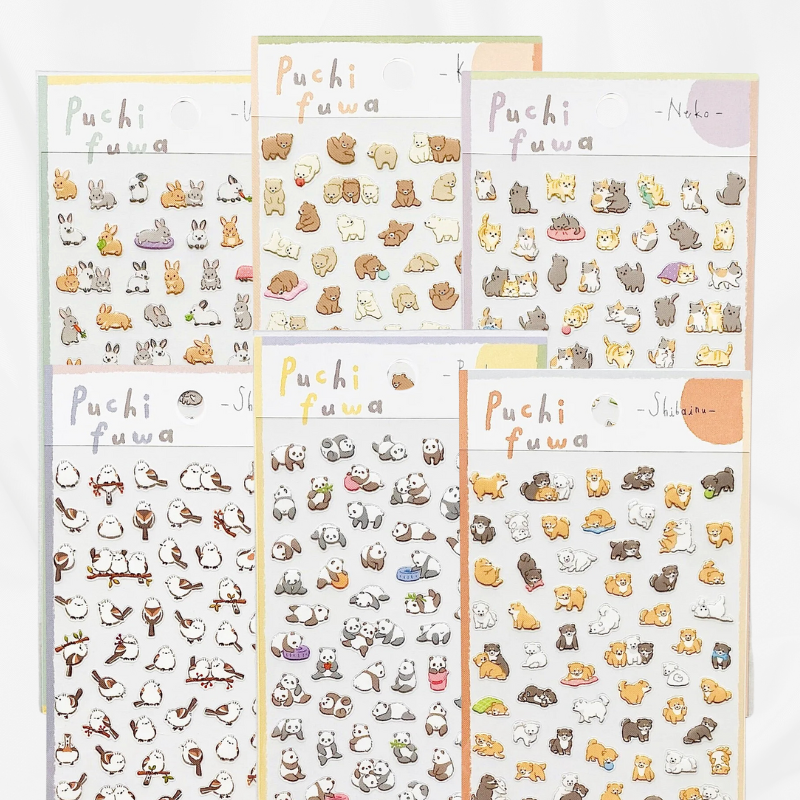Mind Wave Puchi Fuwa Animal Stickers