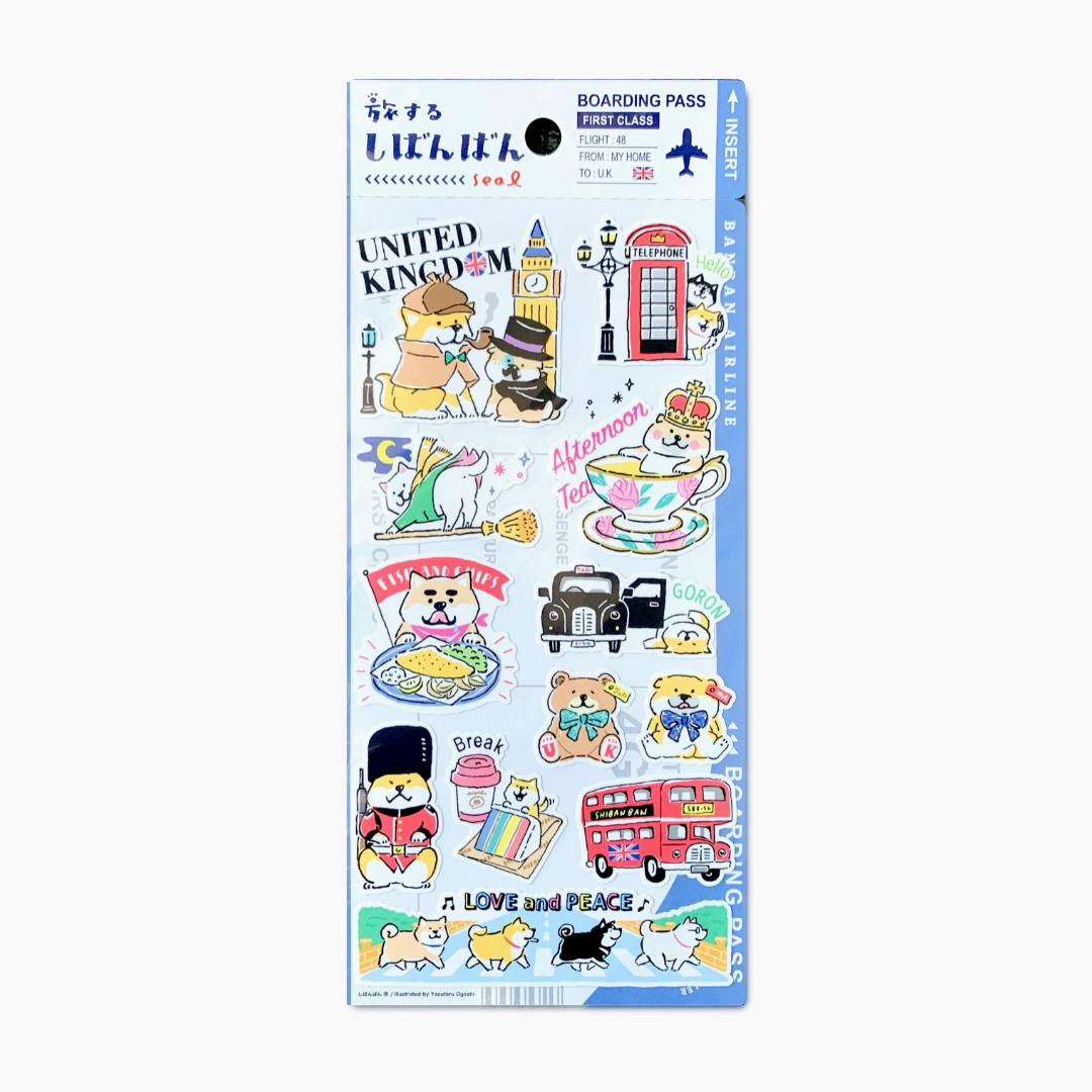 Mind Wave Travel Shibanban Stickers - Great Britain - Limited Edition