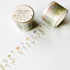 Mind Wave Vintage Clear Masking Tape - Pick Flowers